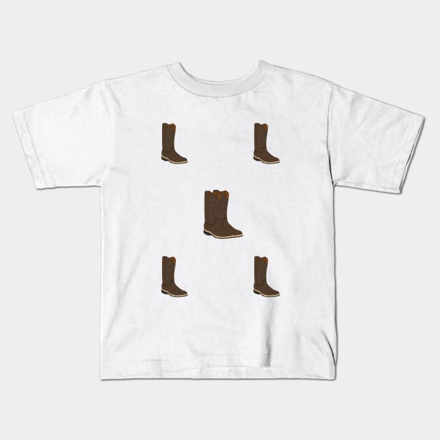 Rustic Boots Kids T-Shirt by DiegoCarvalho